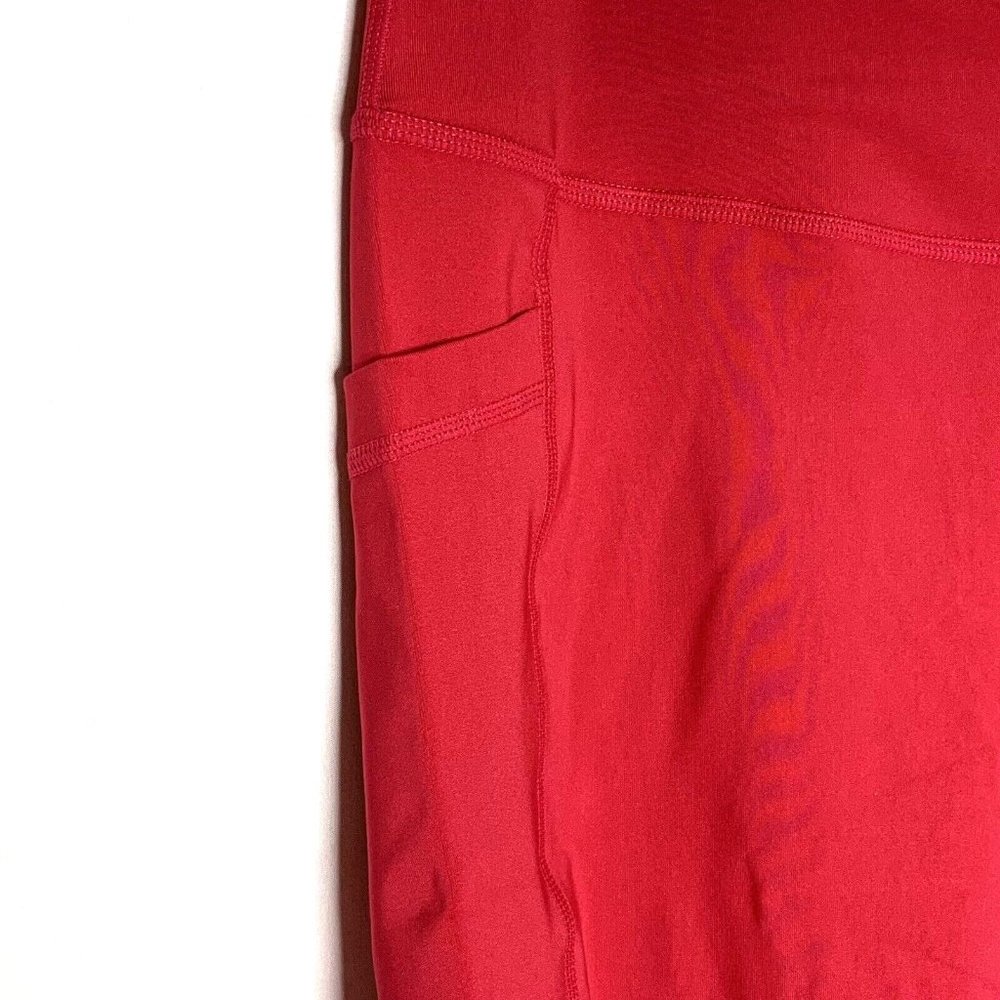 Velocity Womens Plus Size Biker Shorts Size 1X Hot Pink High Waist Pockets - Picture 3 of 8